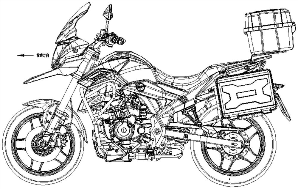 Brake system for preventing motorcycle from tilting forwards