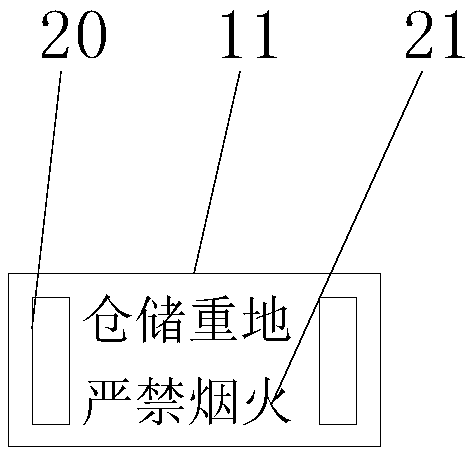 Warehouse warning board convenient for adjusting