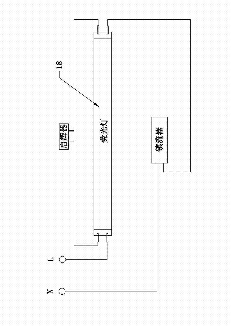 LED daylight lamp device capable of directly replacing fluorescent lamp