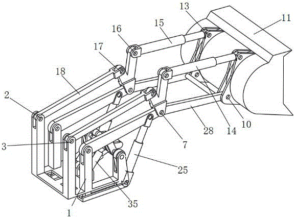 Planar three-degree-of-freedom sliding type loading robot with multi-unit linear driving function