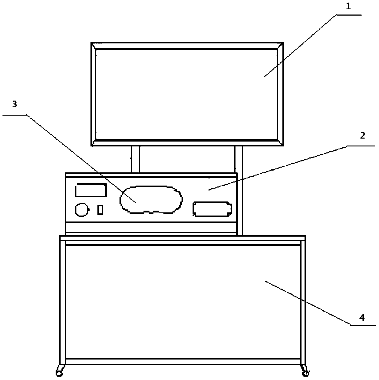 A data set display and assessment system of an automobile engine test bench