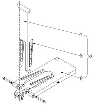 Folding medical sickbed dining table