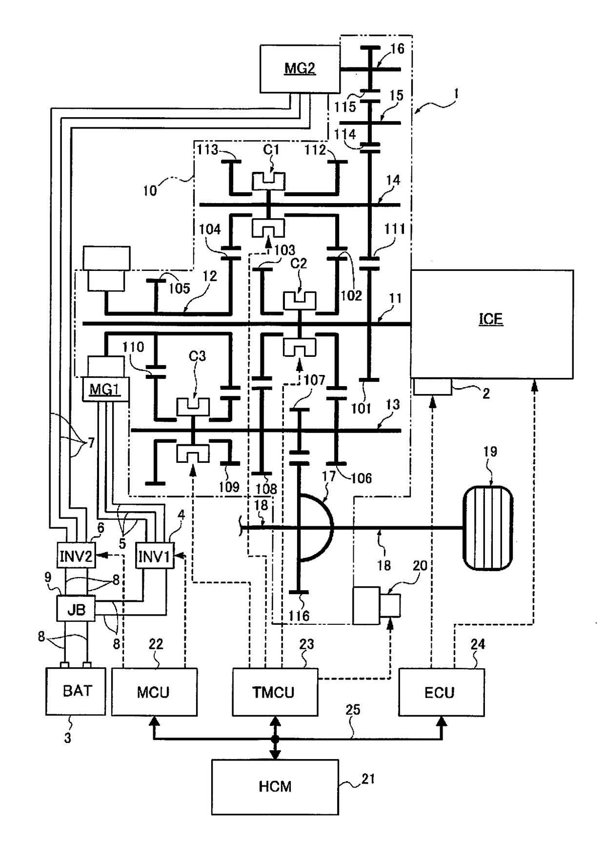 Starting control device for electrically driven vehicle