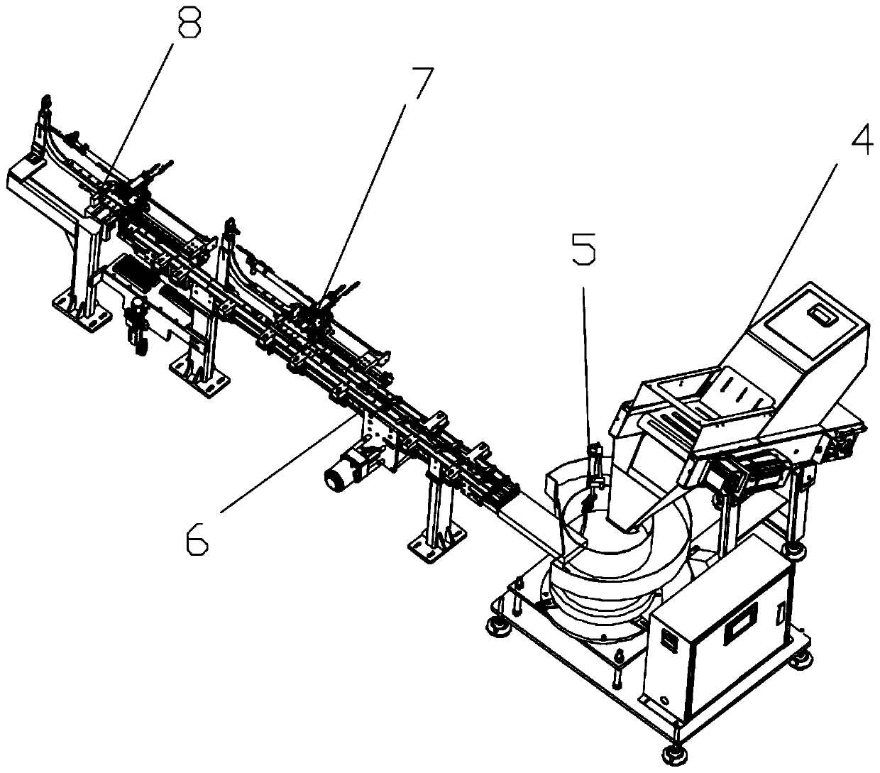 New energy motor rotor magnetic steel feeding assembly mechanism