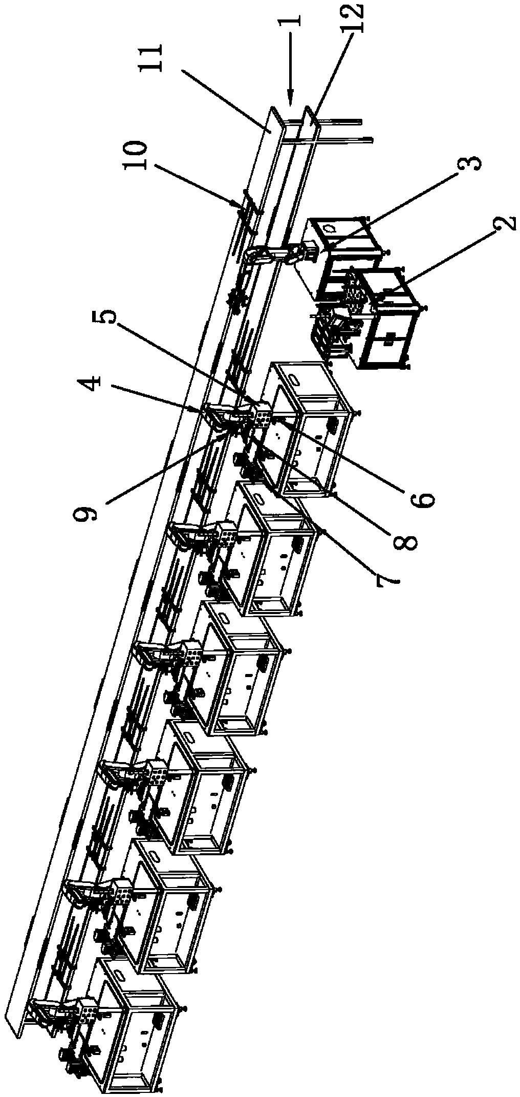 An automatic polishing line for a mobile phone case