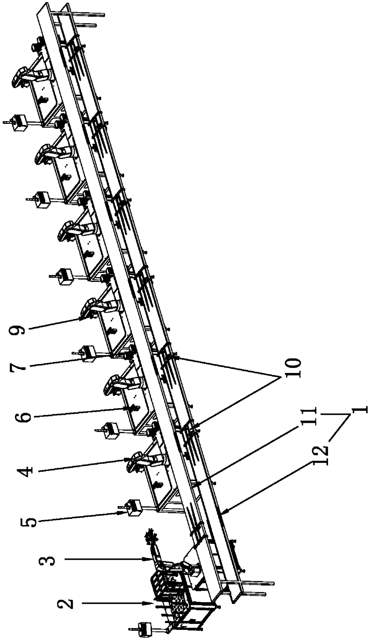 An automatic polishing line for a mobile phone case