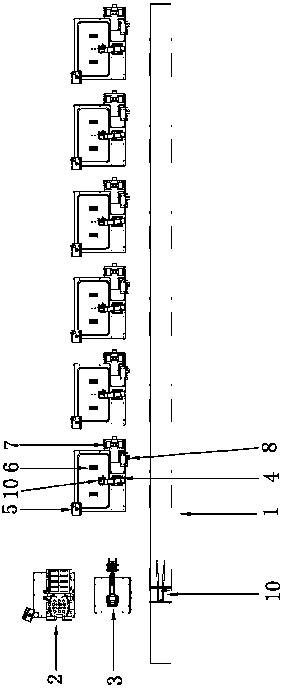 An automatic polishing line for a mobile phone case