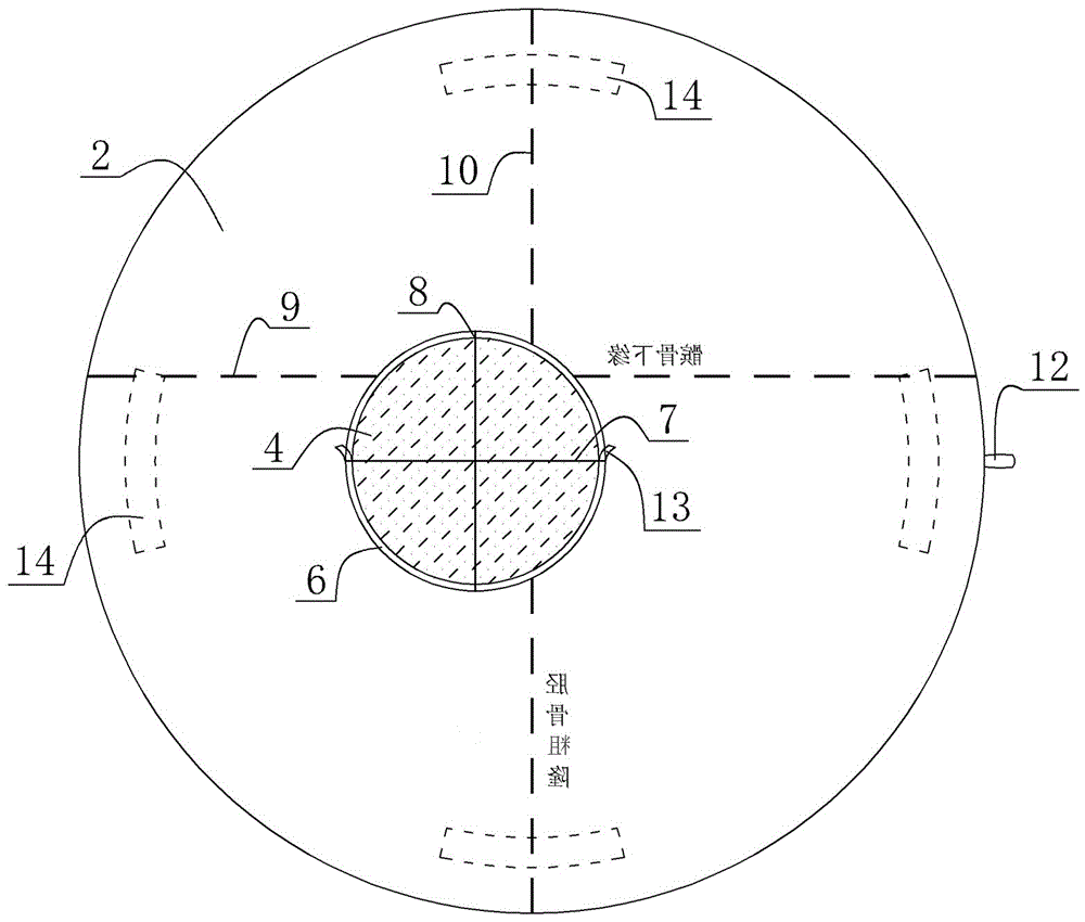 Marrow cavity puncture bag with guide positioning mark