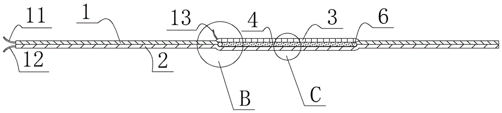 Marrow cavity puncture bag with guide positioning mark