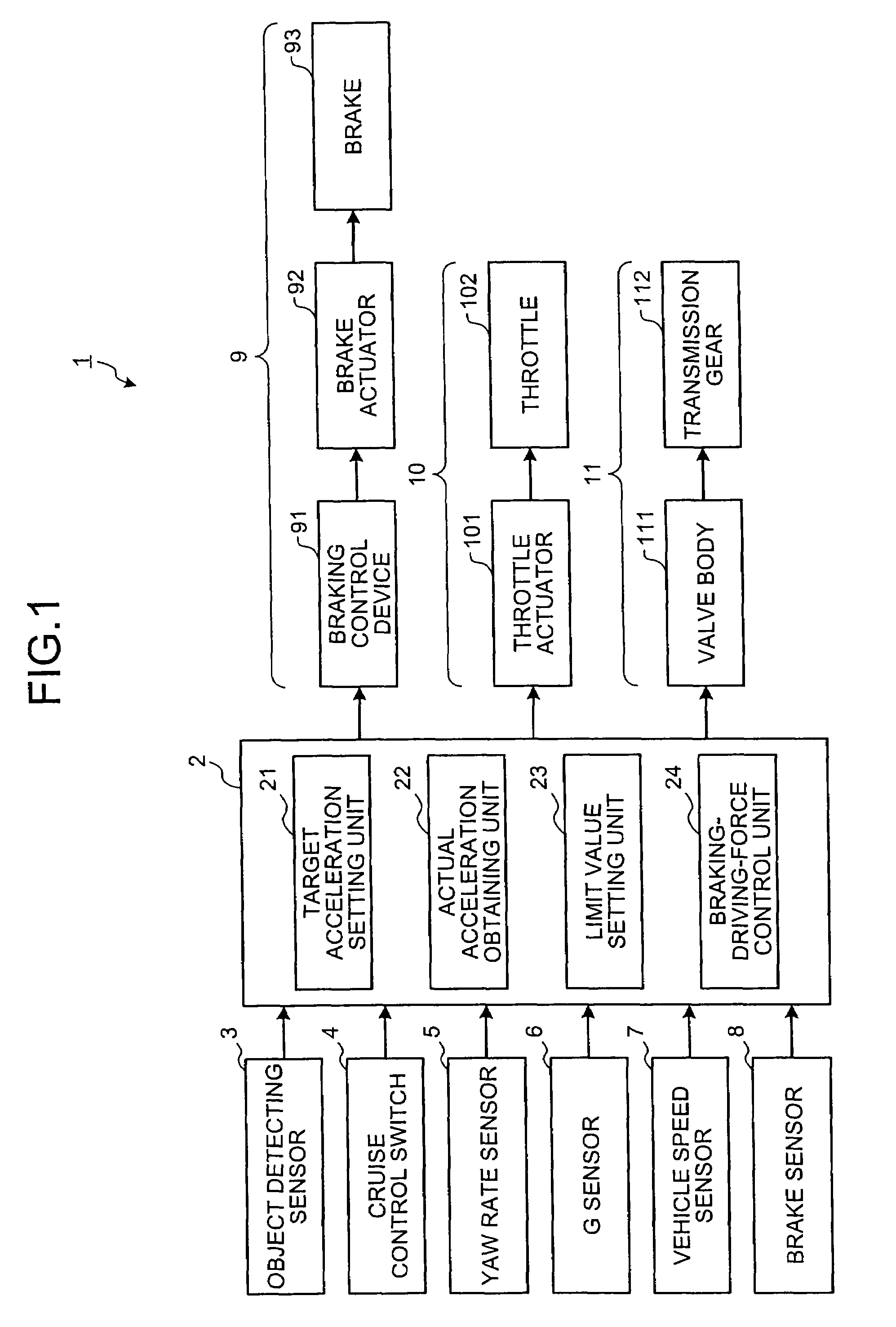 Vehicle travel control device and vehicle travel control method