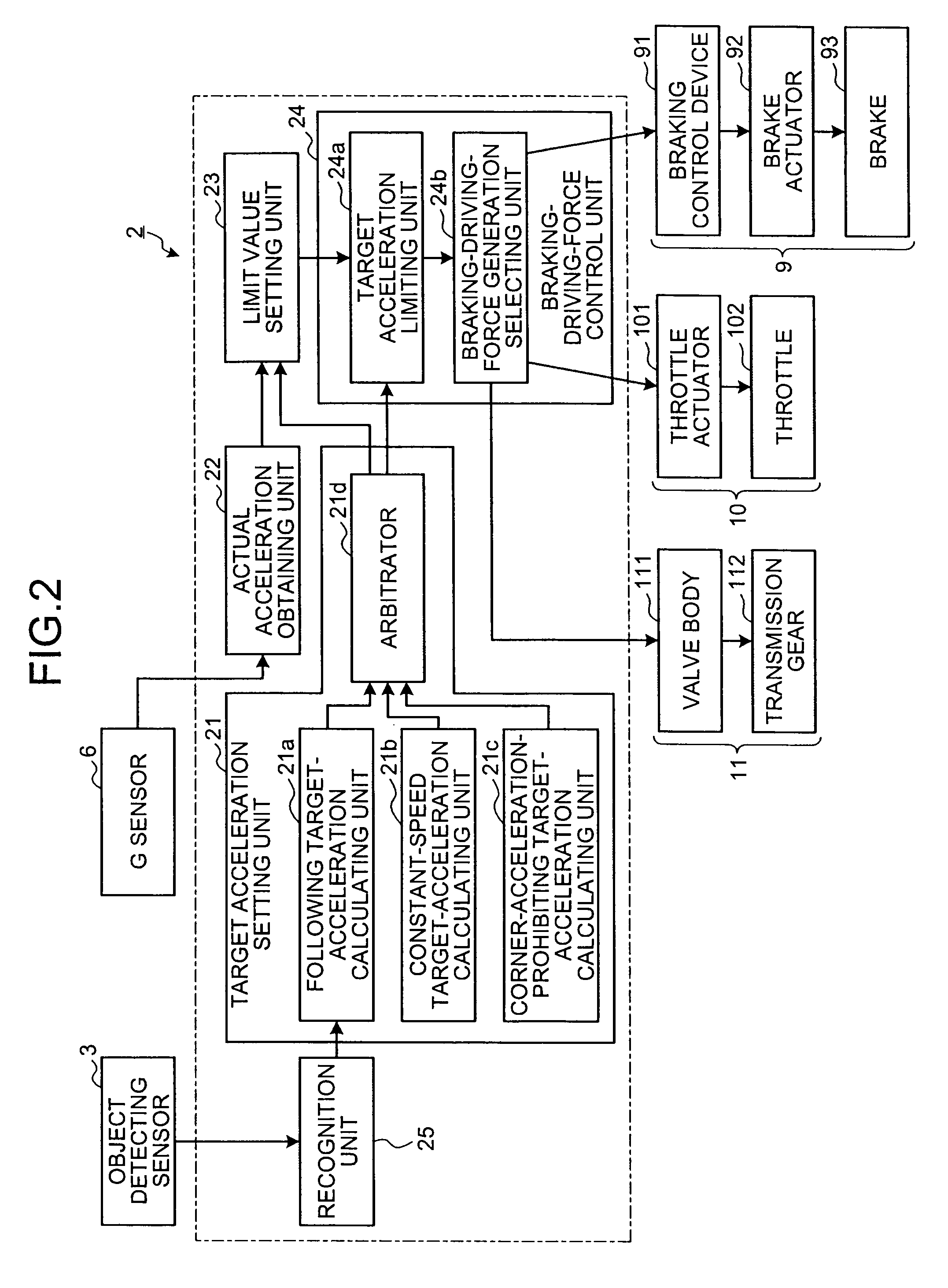 Vehicle travel control device and vehicle travel control method