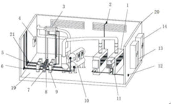 Skid-mounted type combined cooling, heating and power unit