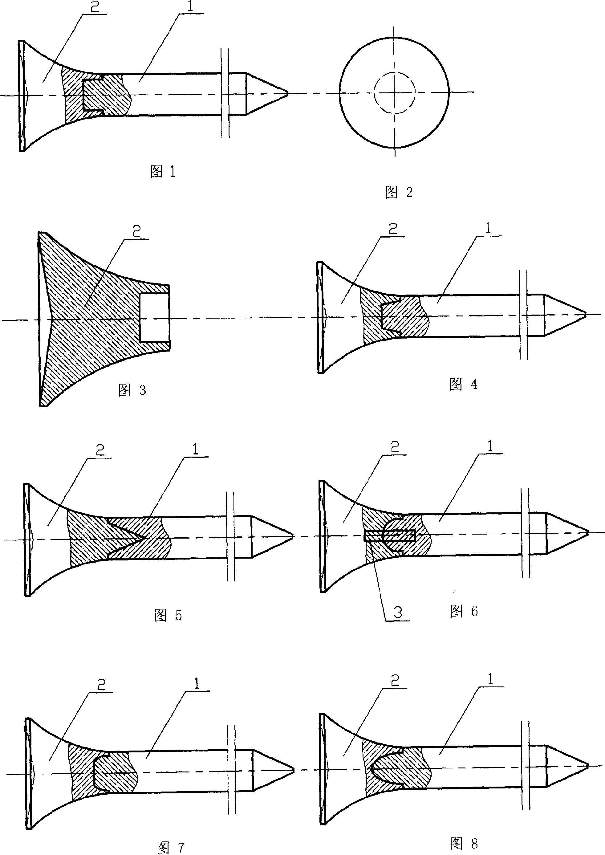 Connection-type golf nail