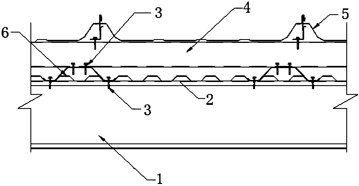 Metal roof provided with brackets