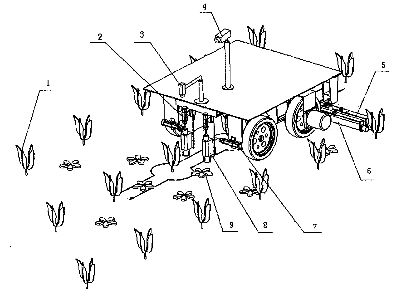 High-efficiency weeding robot