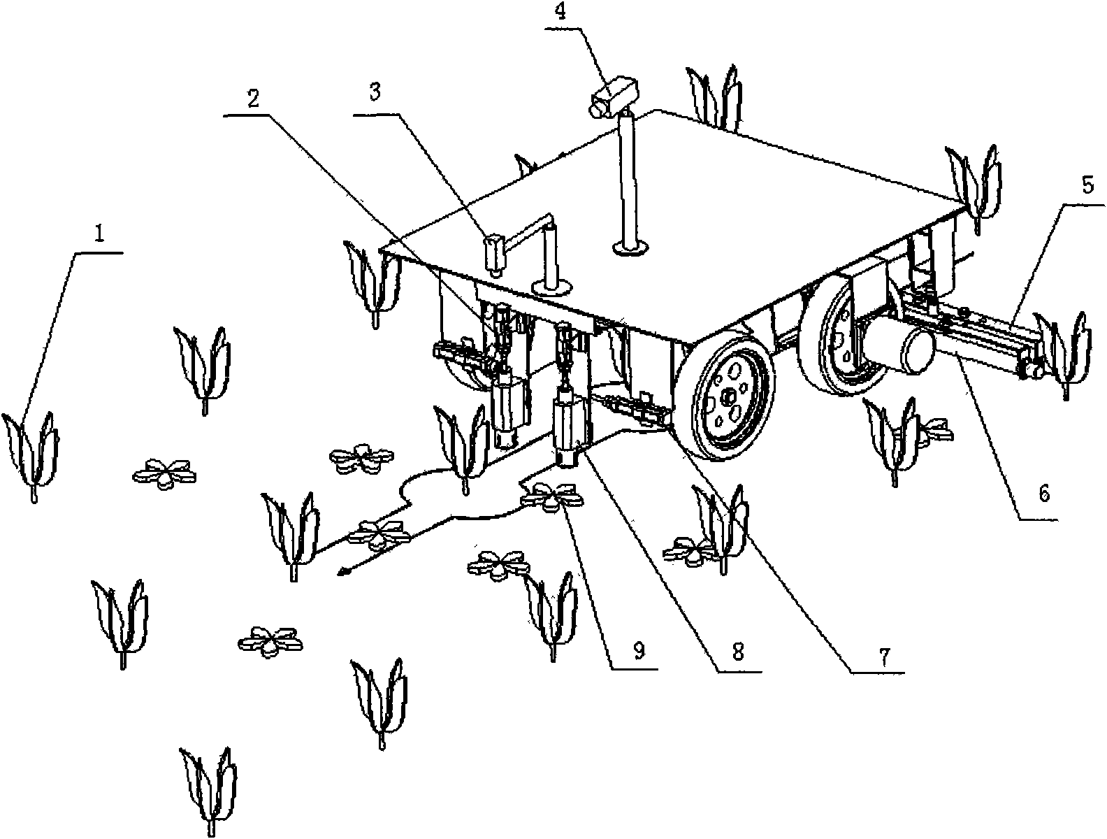 High-efficiency weeding robot