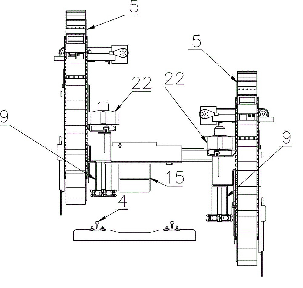 Side cut type track switch cleaning machine