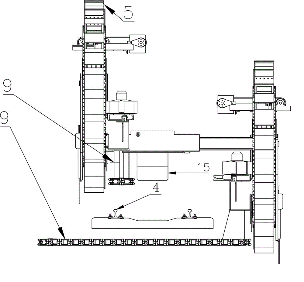 Side cut type track switch cleaning machine