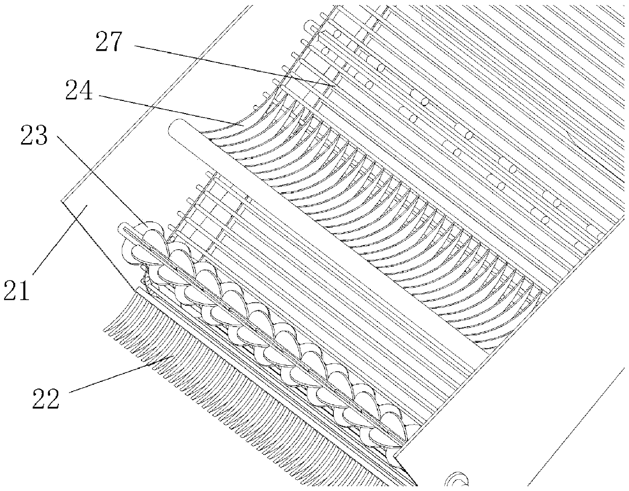 Ploughing type seashell harvesting machine