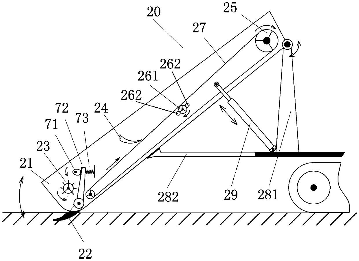 Ploughing type seashell harvesting machine