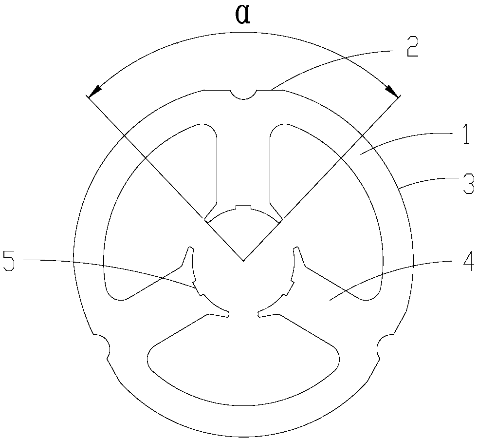 Stator iron core of brushless motor and brushless motor