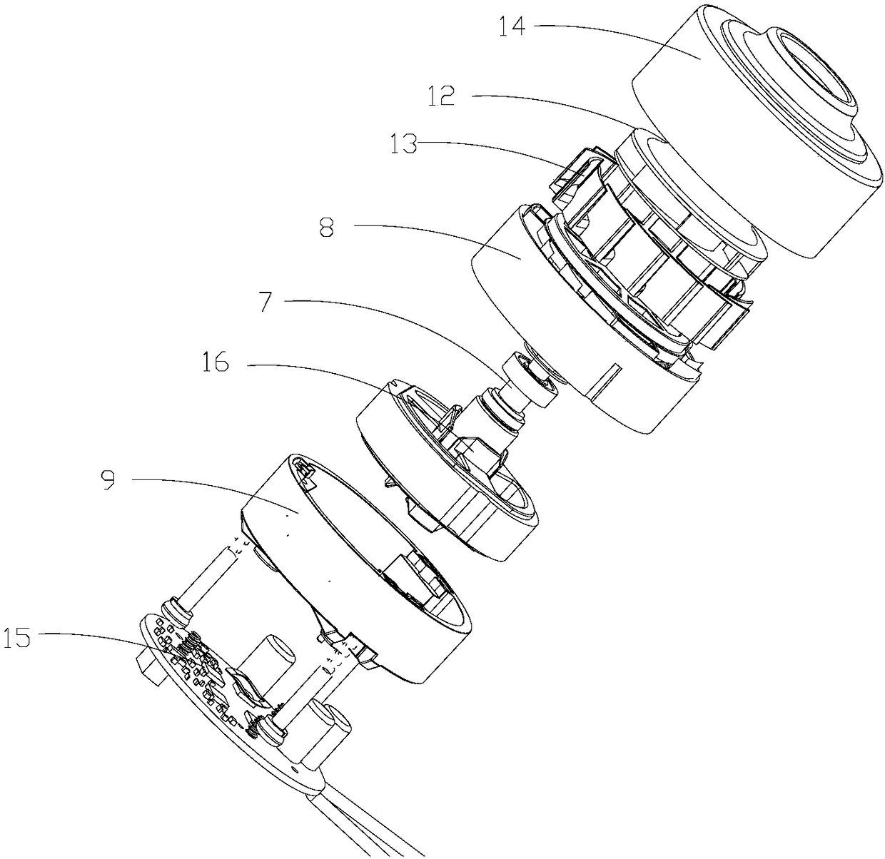 Stator iron core of brushless motor and brushless motor