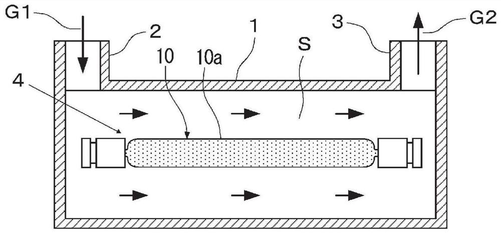 Light transmissive material and lamp, and gas treating device and gas treating method