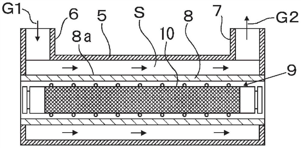 Light transmissive material and lamp, and gas treating device and gas treating method