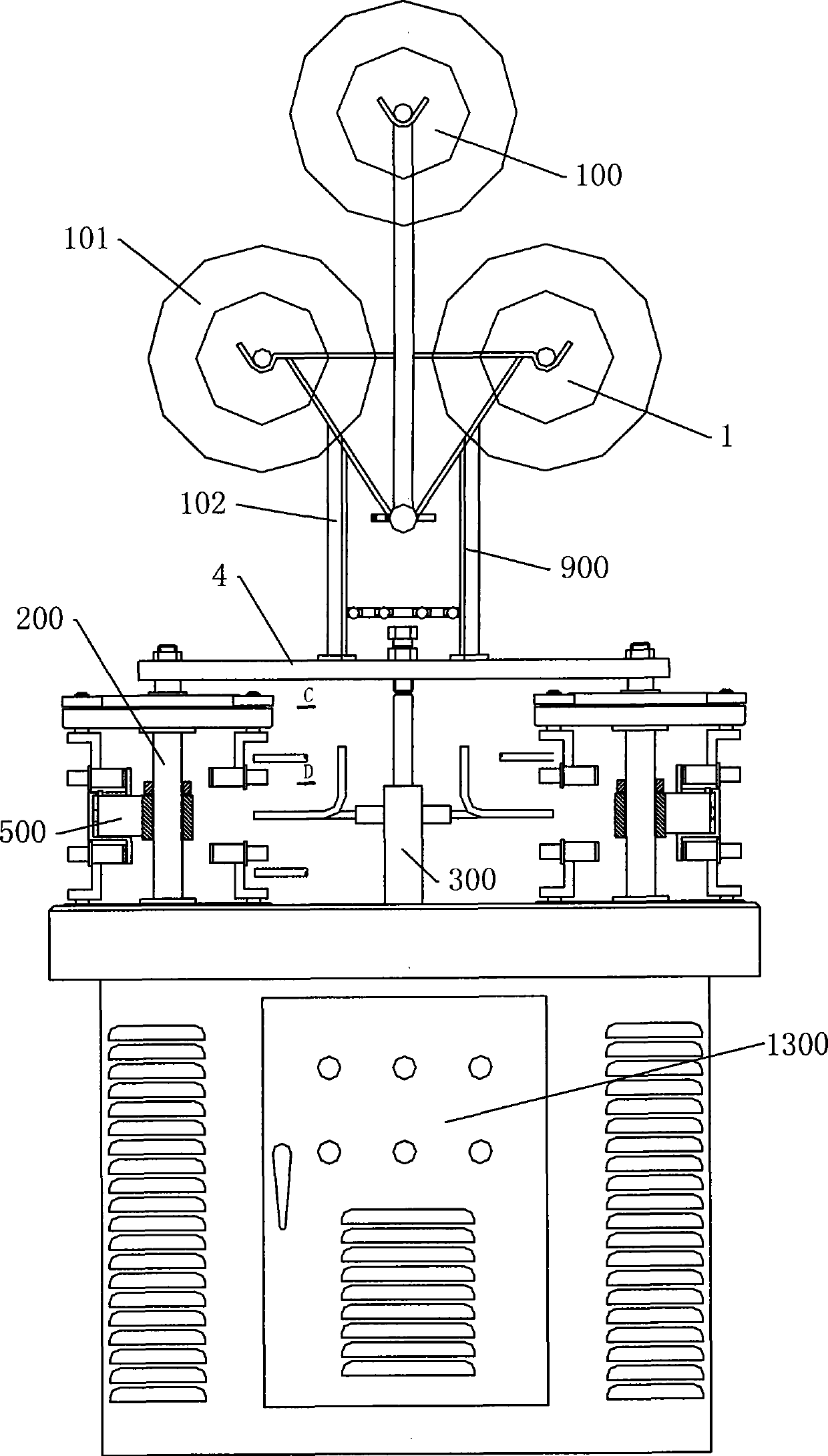 Winding flexible strapping machine and winding flexible strapping method