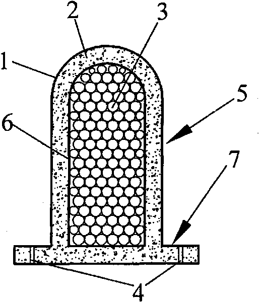 Bridge bearing platform composite material collision post