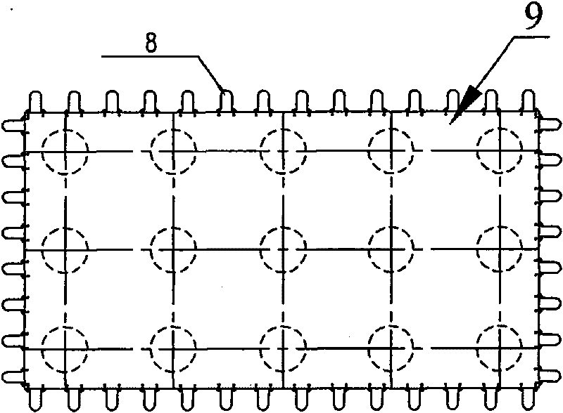 Bridge bearing platform composite material collision post