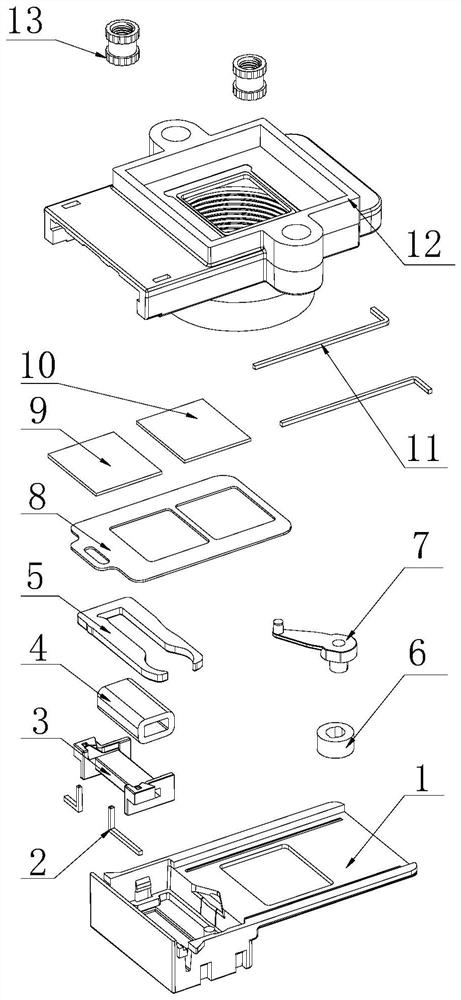 Double optical filter switcher without wire connection