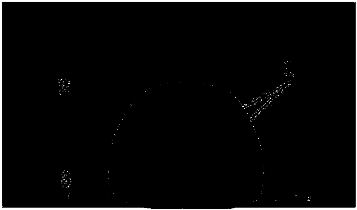 A branched gas film hole structure of an air-cooled turbine