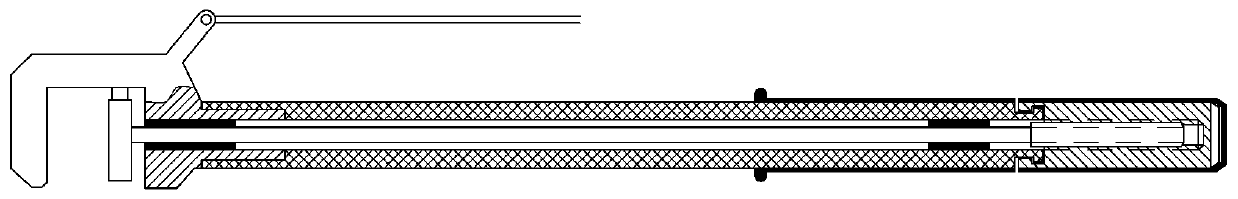 Portable high-voltage grounding line operating device