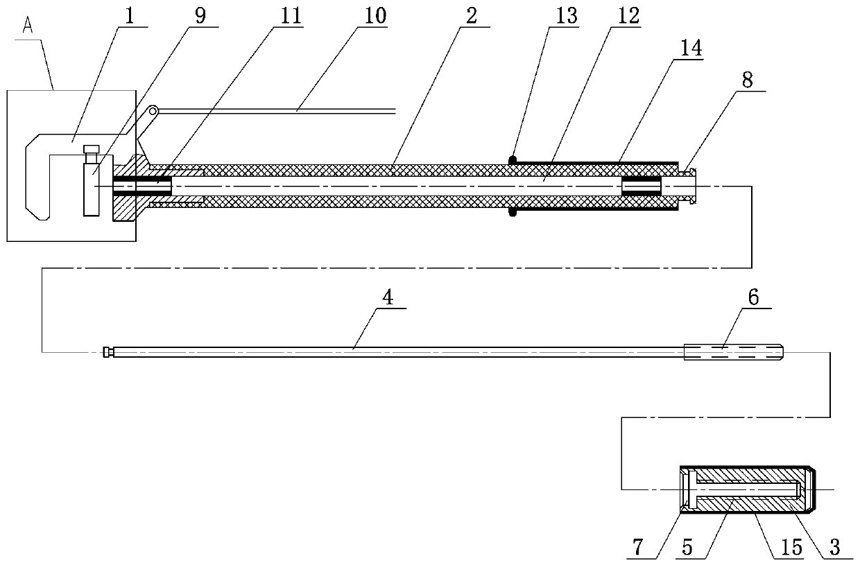 Portable high-voltage grounding line operating device