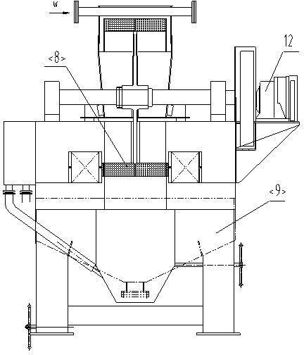 Large-particle vertical ring pulsation high-gradient magnetic separator