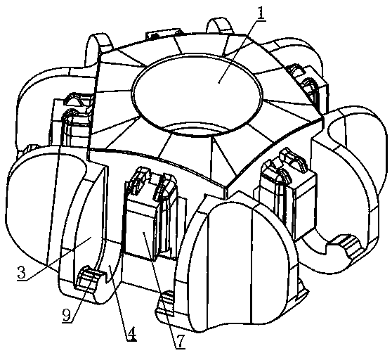 High-strength five-star base with dismounting and mounting functions