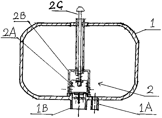 Pressure-storing and energy-saving washing tank and pressure-reducing water drain valve