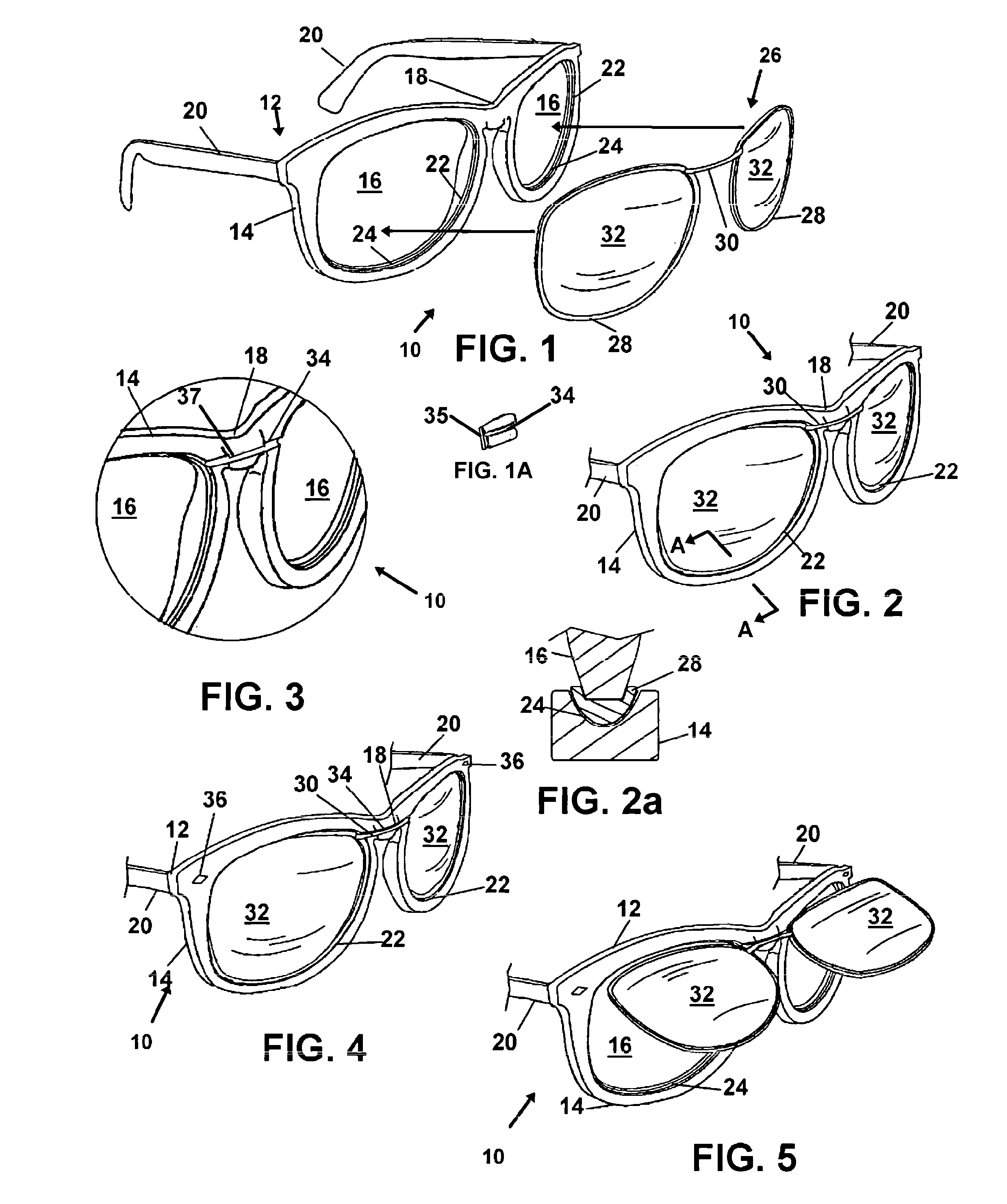 Interchangeable Eyewear Lenses and Component