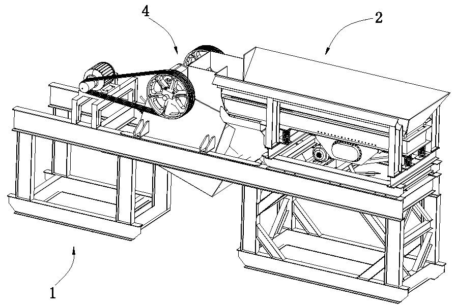 A material receiving device for powder coating pulverizer crushing device