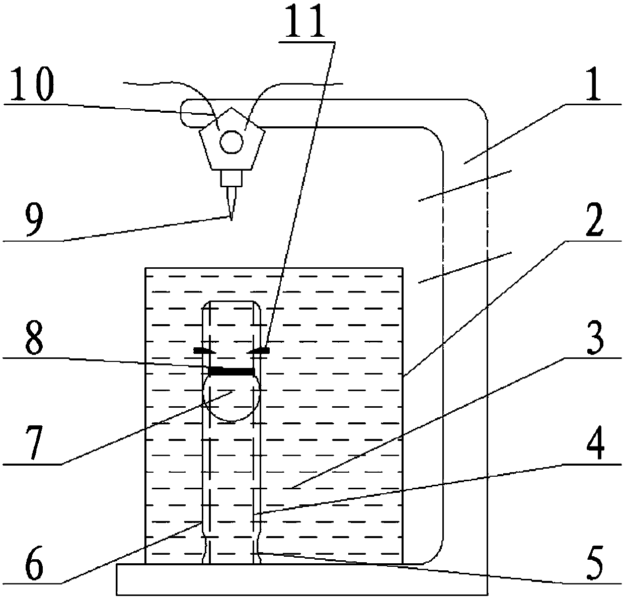 Device using electrorheological fluid to detect DC electric field intensity