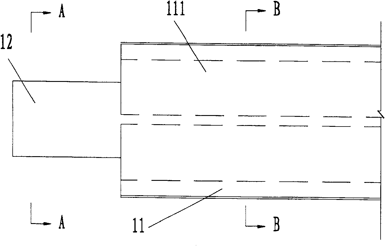 Novel prefabricated concrete hollow slab girder and construction process for building roads and bridges by using same