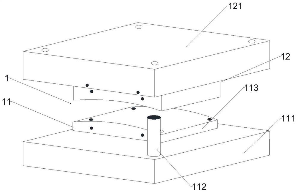 Quenching shape control method for flexible die of aluminum alloy curved surface part for spaceflight