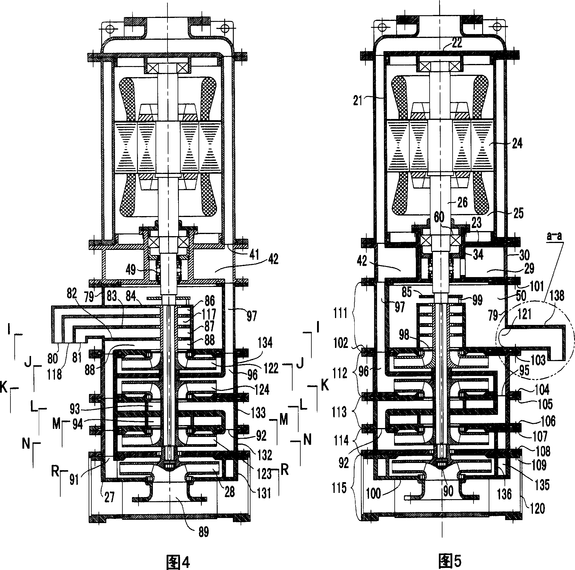 Vertical pump for mine