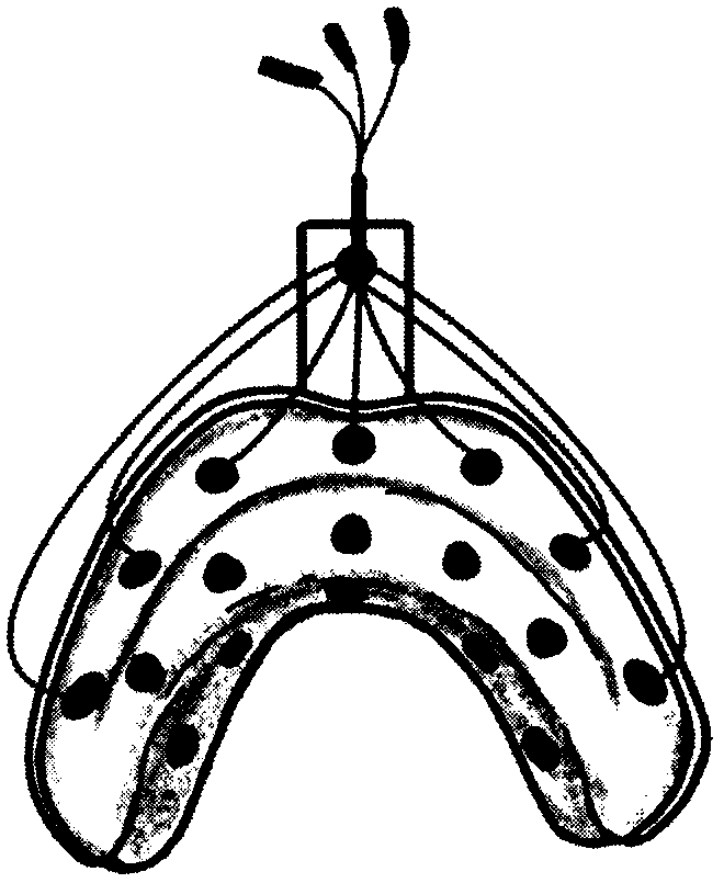 Horseshoe-shaped intraoral tray type scanning head with omni-directional camera shooting