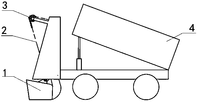 Adjustable type shovel bucket mechanism with coupled traction device and chain drum