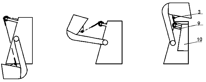 Adjustable type shovel bucket mechanism with coupled traction device and chain drum