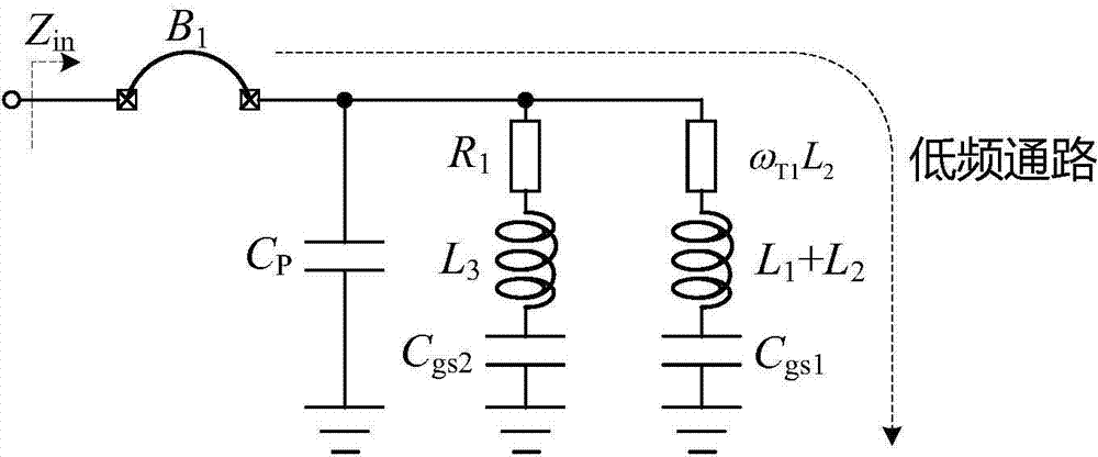 Self-biased ultra wideband low-power-consumption low-noise amplifier (LNA)