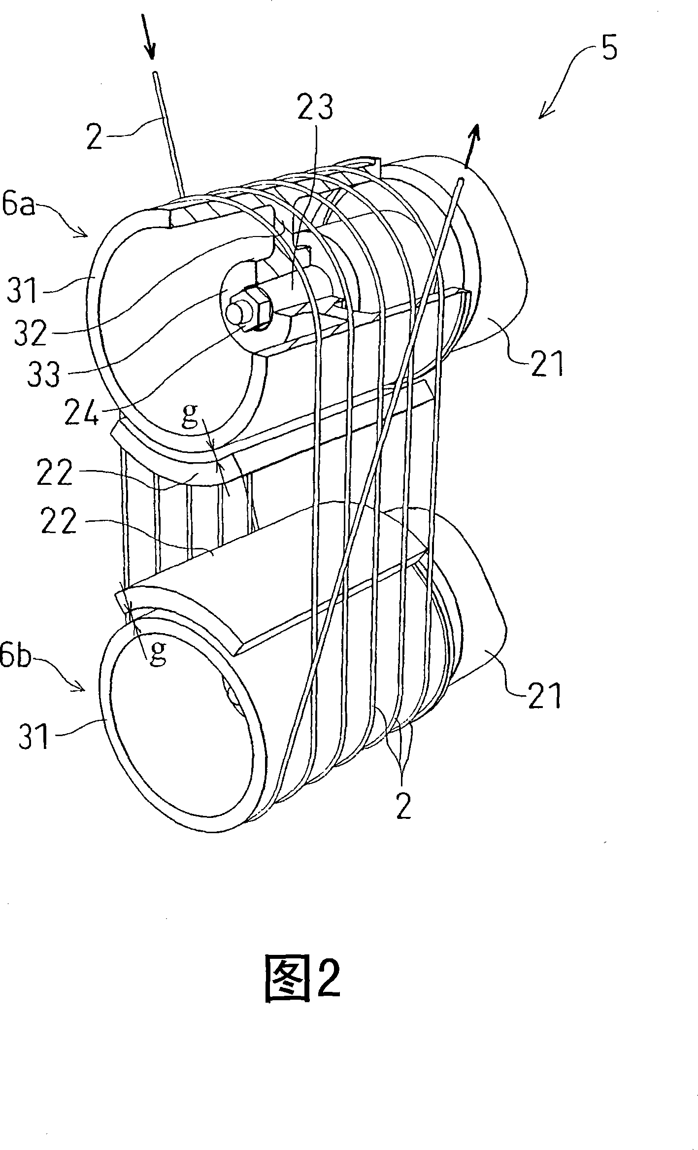 Yarn heating device