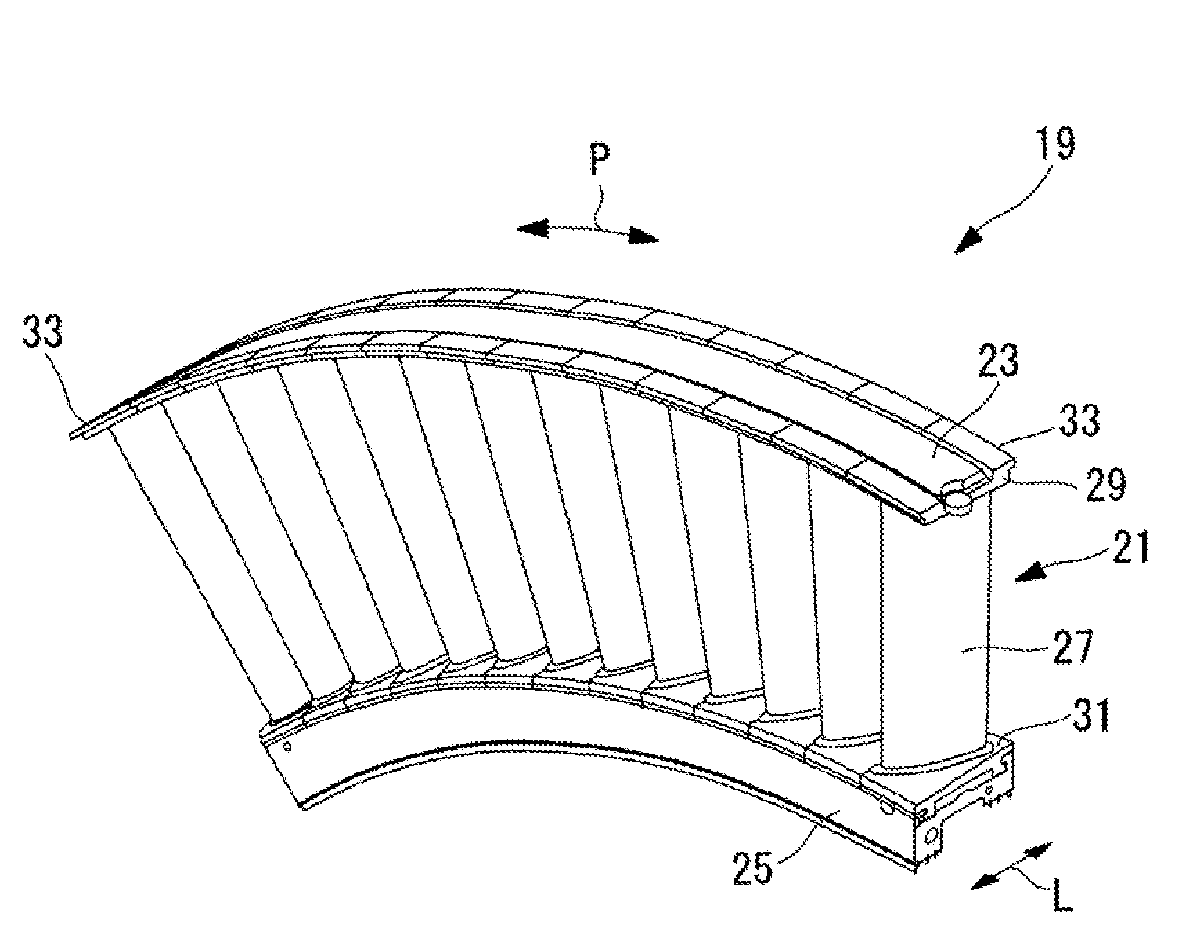 Stator blade ring and axial flow compressor using the same